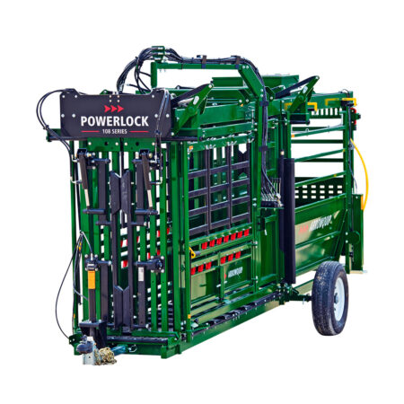 Powerlock 108 portable chute and alley with neck extenders